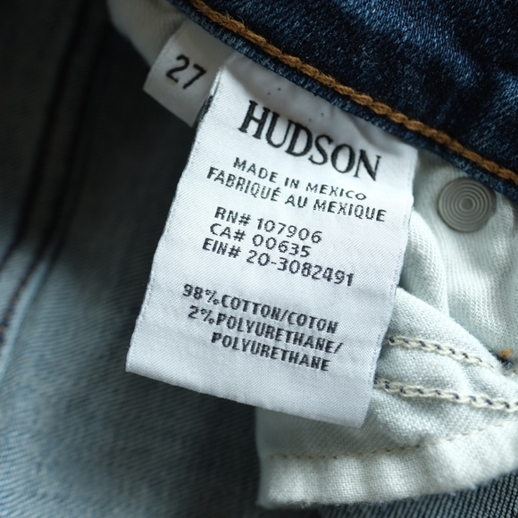 Hudson Riley Crop Relaxed Straight Jeans, Size 27 - Picture 7 of 8